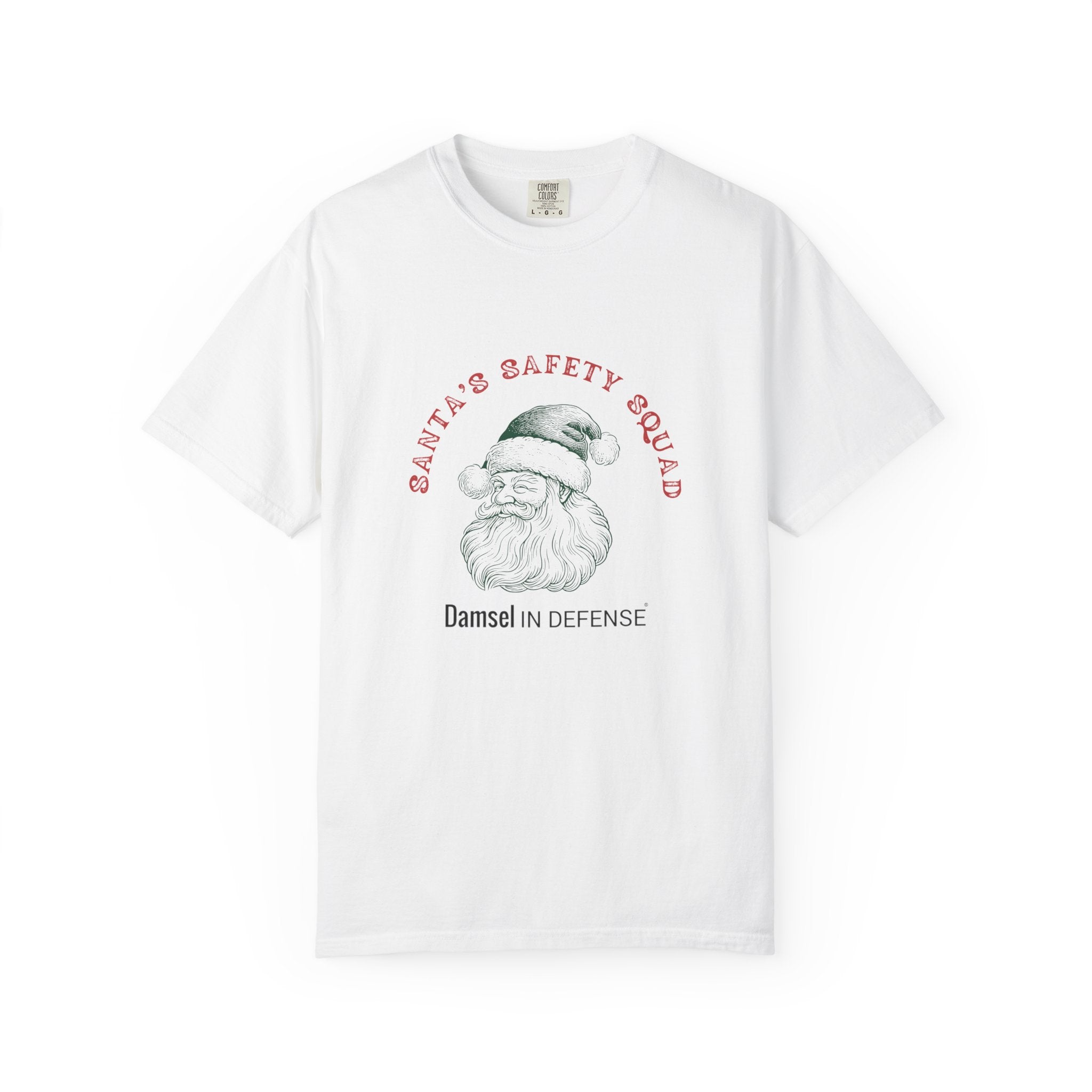 Santa's Safety Squad (green) Unisex Garment-Dyed T-shirt