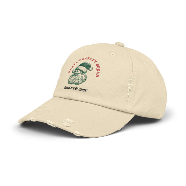 Santa's Safety Squad (green) Unisex Distressed Cap