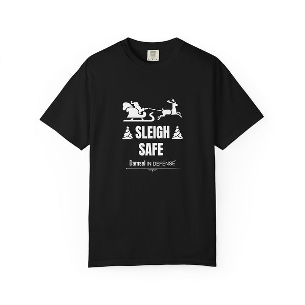 Sleigh Safe (white) Unisex Garment-Dyed T-shirt