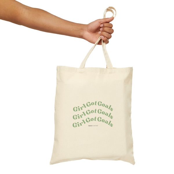 Girls Got Goals Cotton Canvas Tote Bag